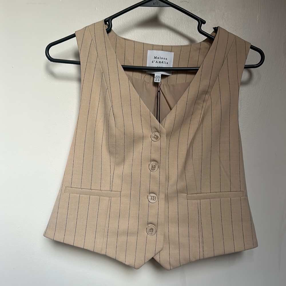 Pinstriped vest